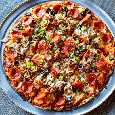 Deluxe pizza.