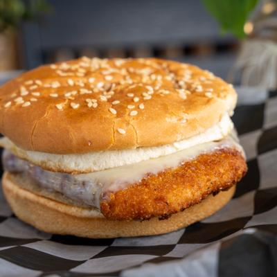 Vegetarian Chicken Sandwich.