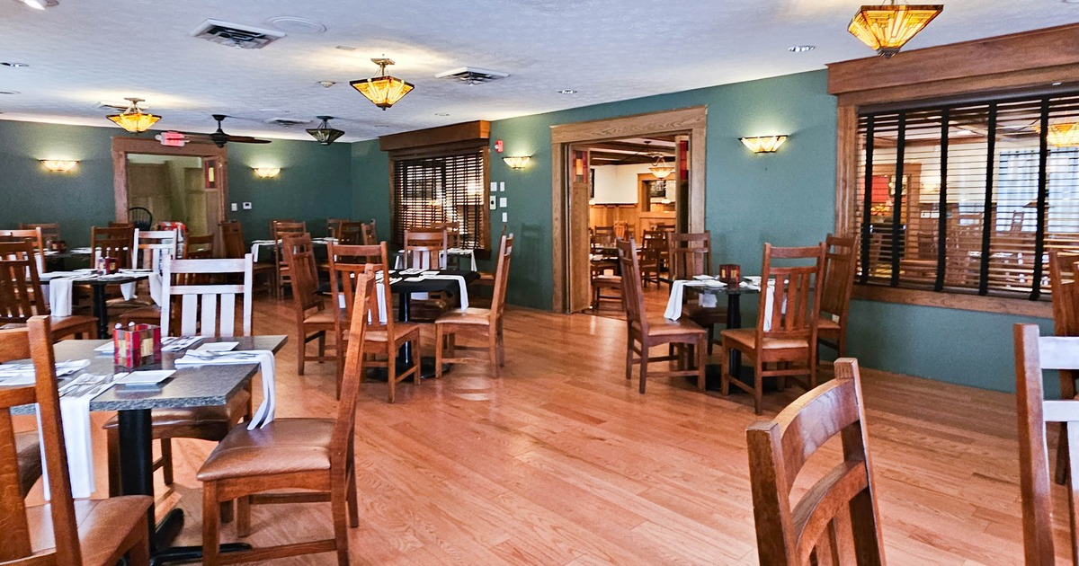 Interior, wide view, dining area