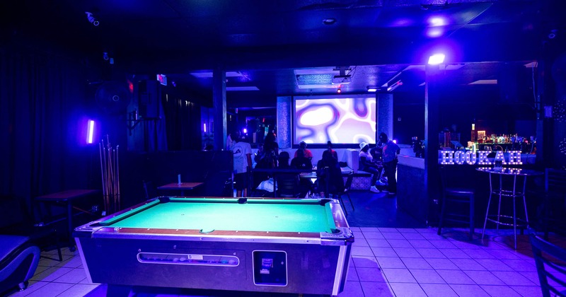 Interior, pool table