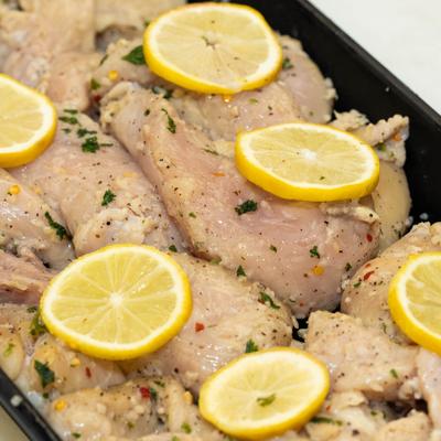 Lemon Garlic Breast Tenders.
