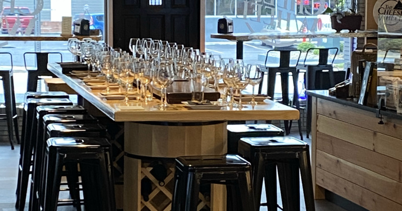 Glasses, napkins, and utensils on the table