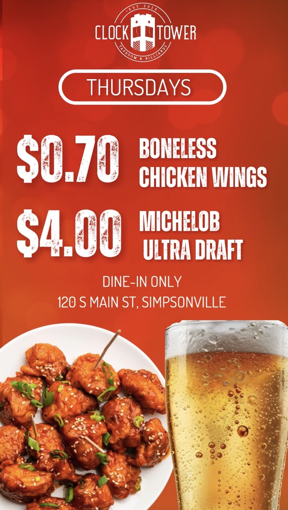 $0.70 WINGS & $4.00 ULTRA DRAFT event photo