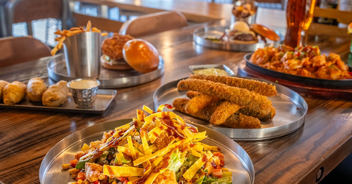 A table with spread food