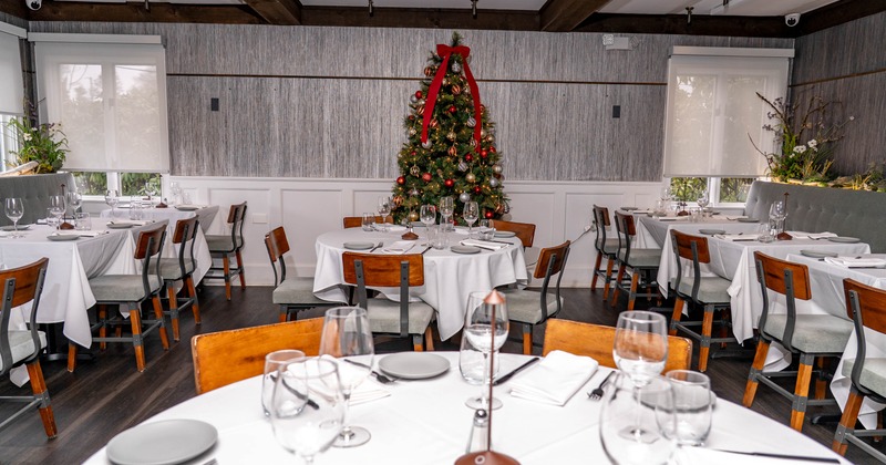 Interior, table ready for guests