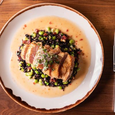 Seared Rare Tombo, Indonesian Soy.