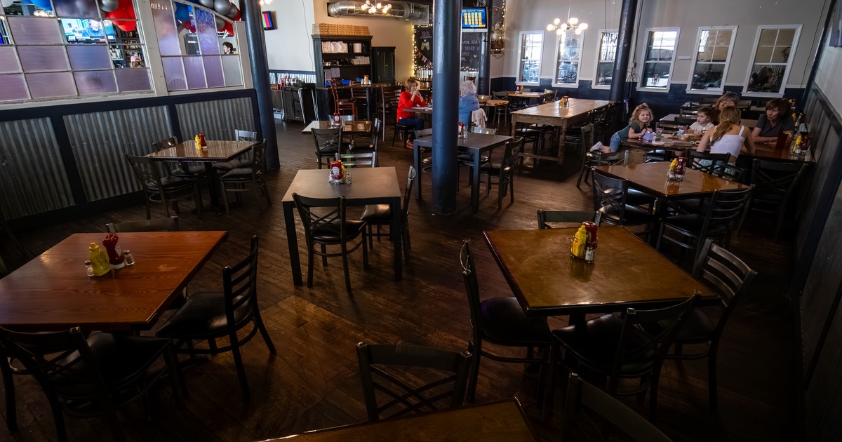 Interior, bar area, tables, chairs