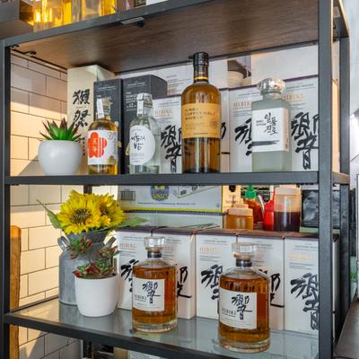 Japanese whiskey and sake.