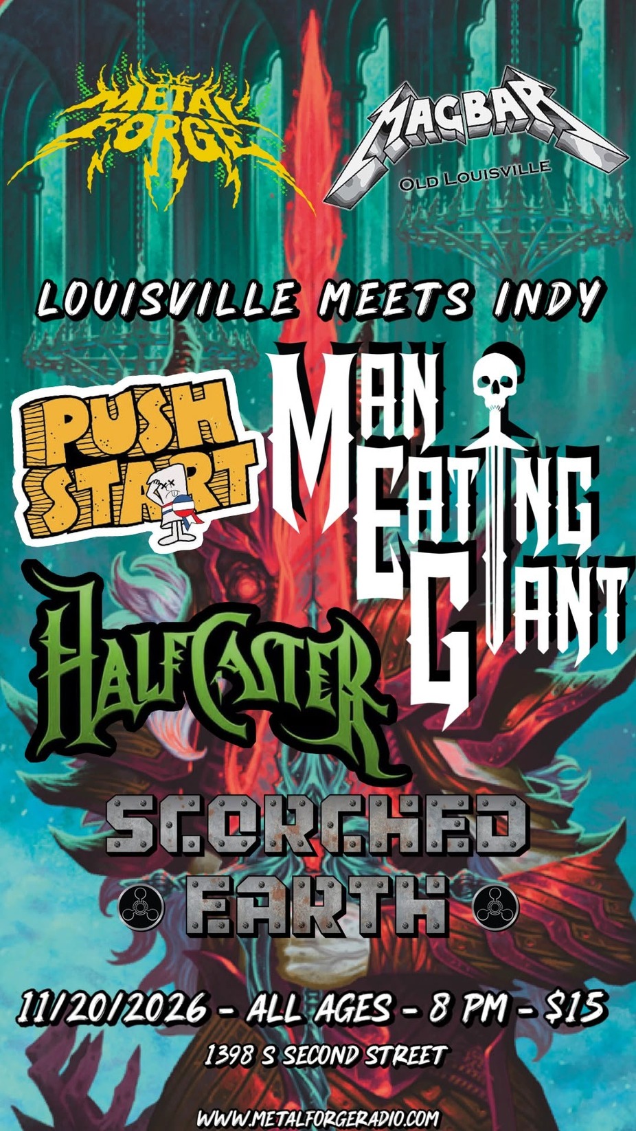 Live at the Mag Bar - Push Start, Man Eating Giant, Halfcaster and Scorched Earth event photo