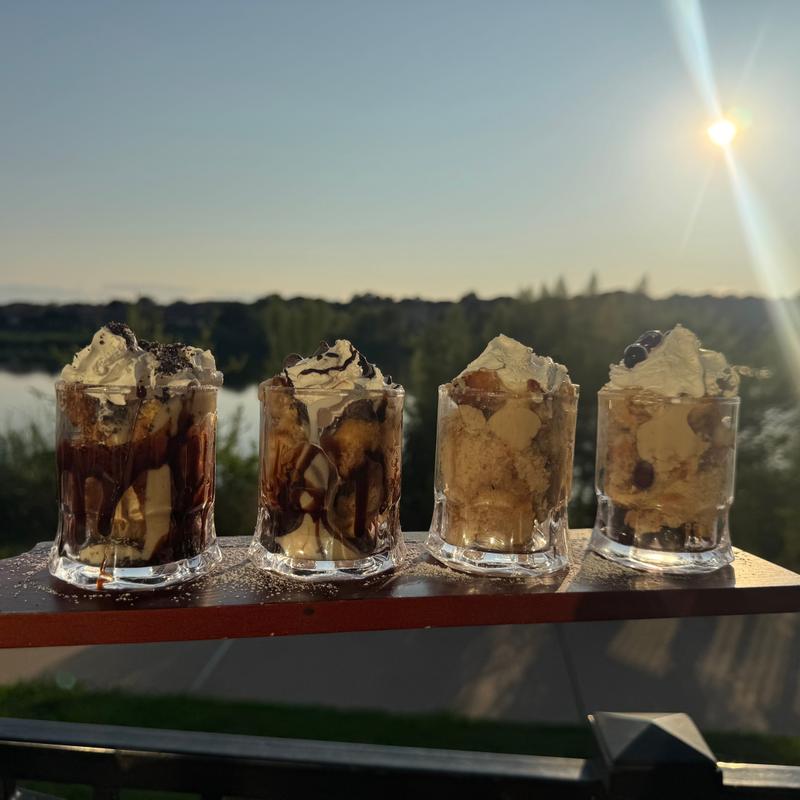 menu item 5 of 6, Bread Pudding Flight