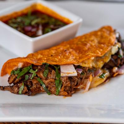 Quesabirria Tijuana taco.