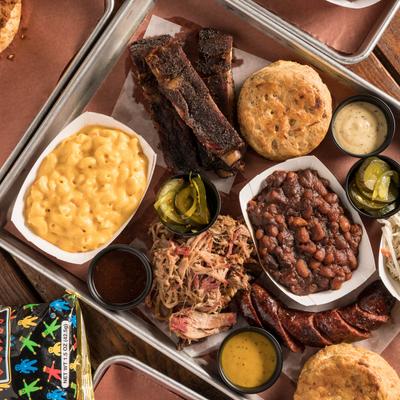 Mama's house meal, top view.