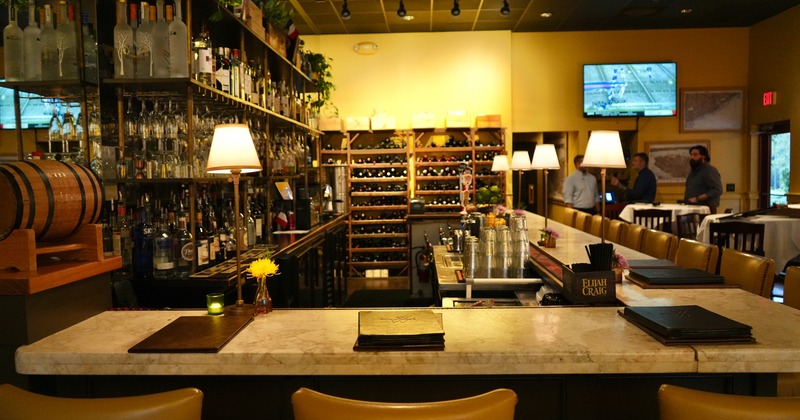 Bar, wine rack, front view