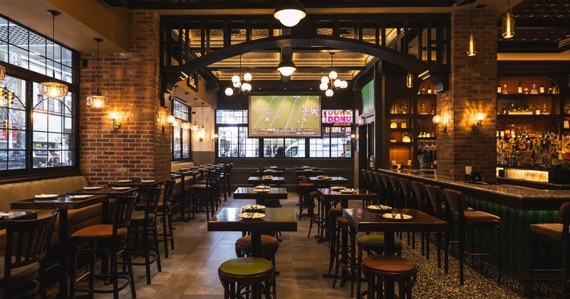 Dining tables ready for guests