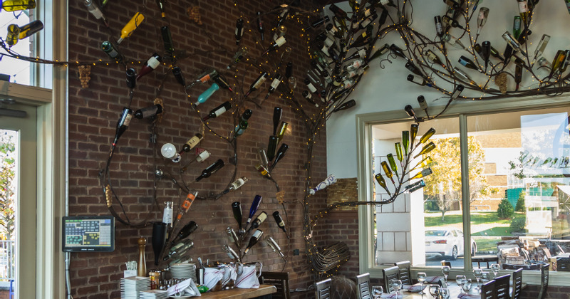 Interior, big window, wall decoration