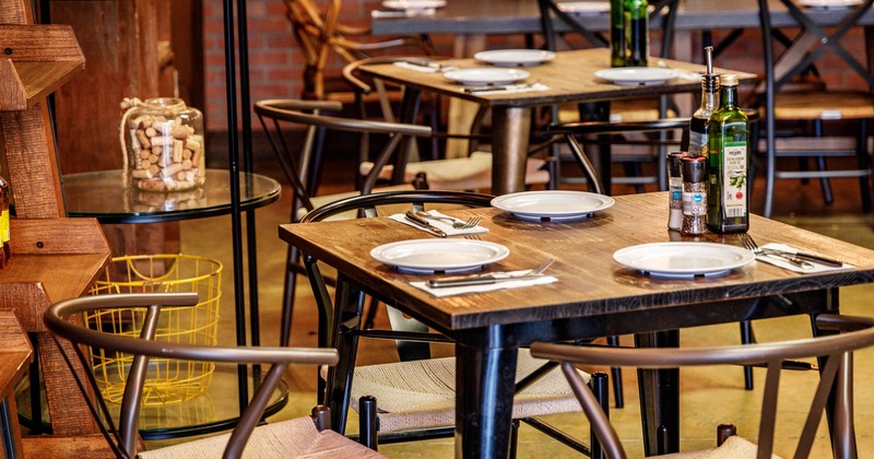 Fully set dining tables