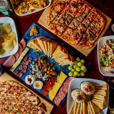 Various dishes served