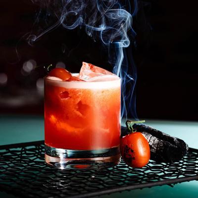 A prepared cocktail.