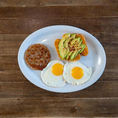Avocado hash browns.