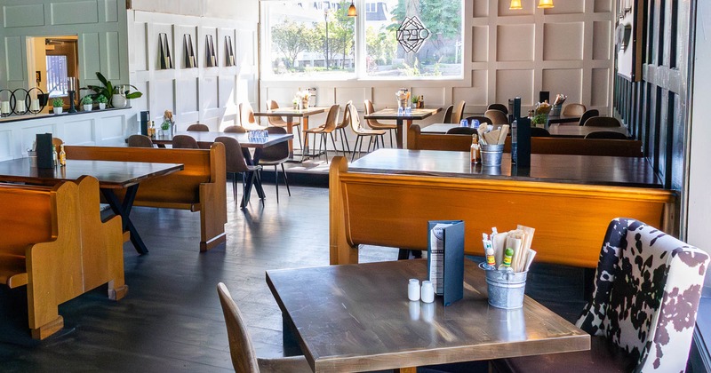 Interior, dining table and chairs