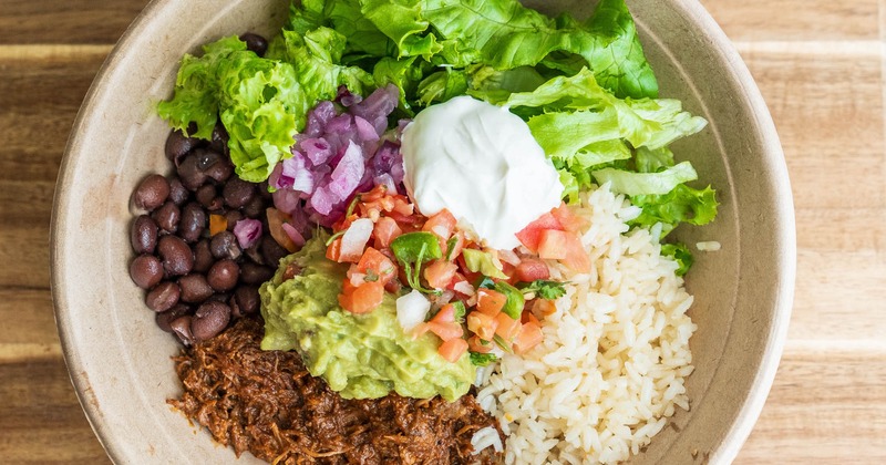 Shredded beef burrito bowl