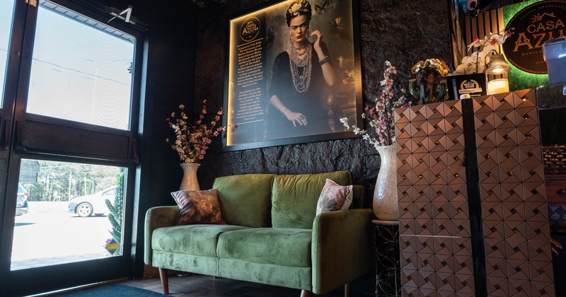 Interior, cozy corner at the entrance