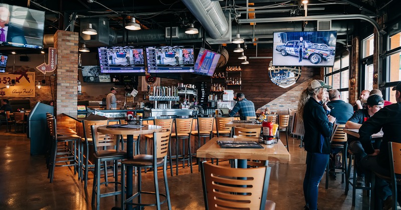 Interior space, seating area and bar area