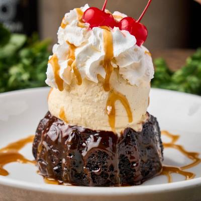 Chocolate Volcano Cake.