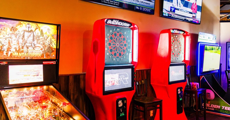 Dart boards and pinball