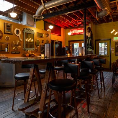 Bar table and stools.