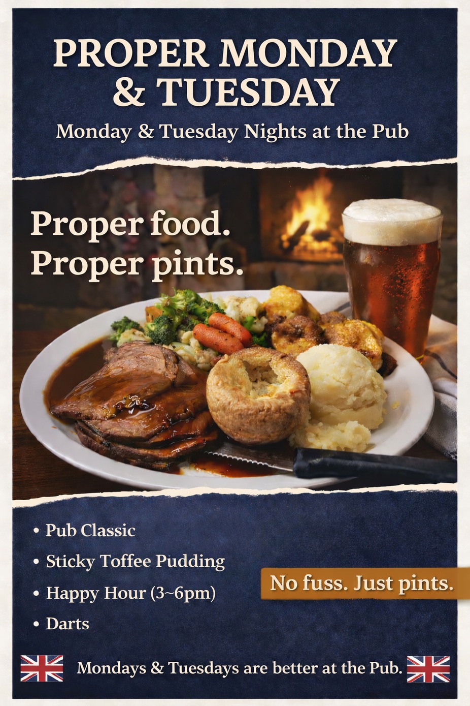 Roast Dinner Mon & Tues event photo