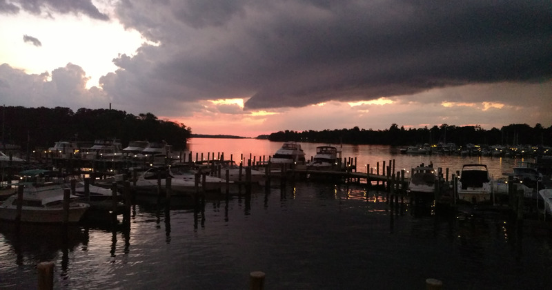 Boat dock at Sunset