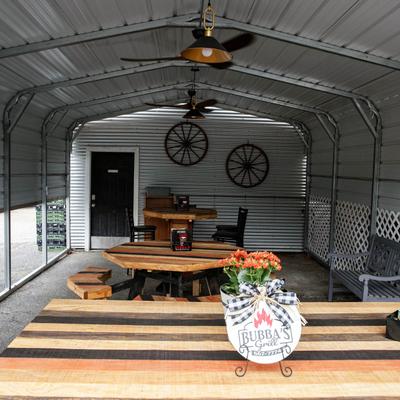 The interior of the restaurant.