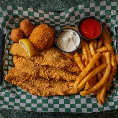 Catfish Fillets with dip.