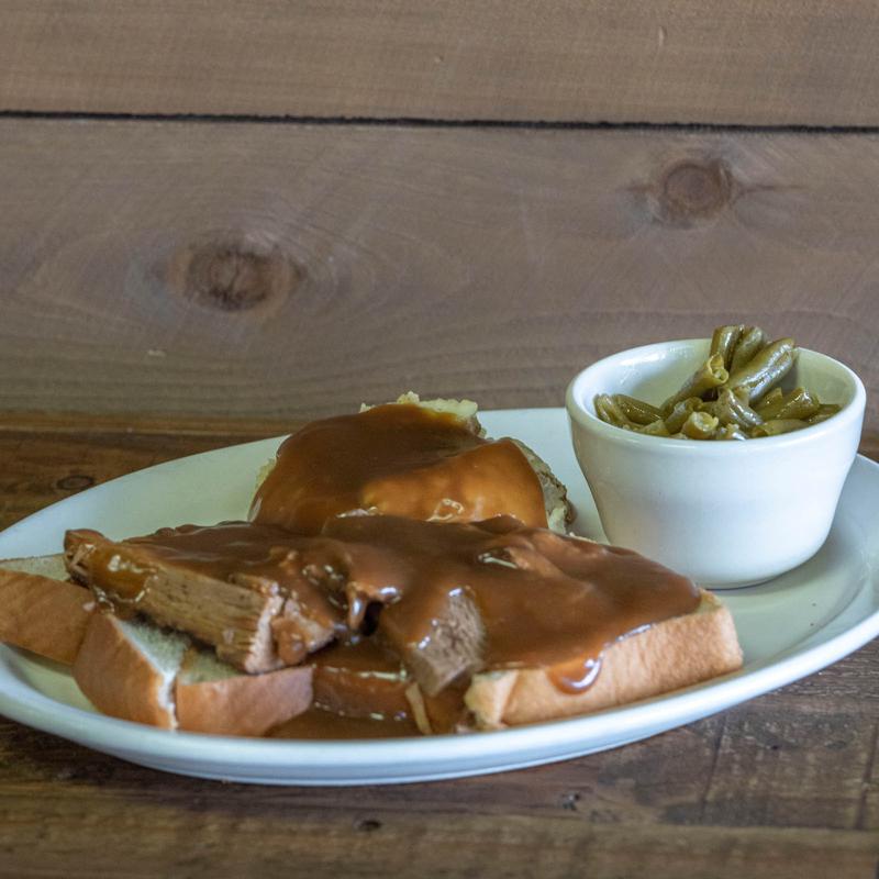 Open Face Roast Beef Dinner photo