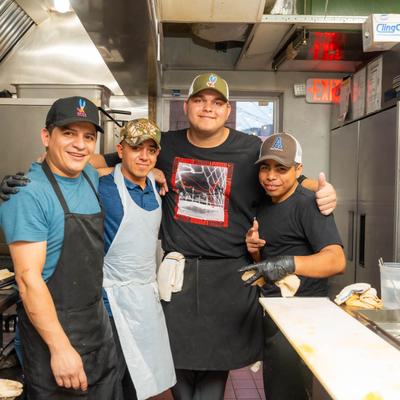 Kitchen staff, group shot.