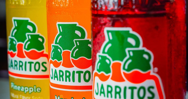 Jarritos bottles, close up