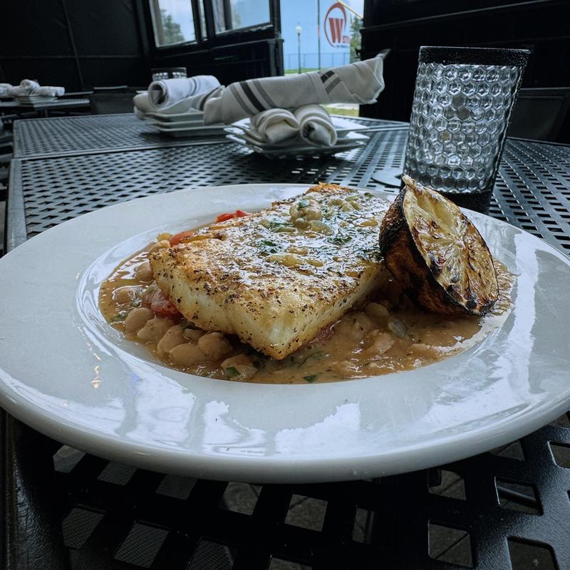 Pan-Seared Halibut with White Bean Ragù photo