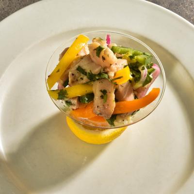 Fresh White Fish Ceviche.