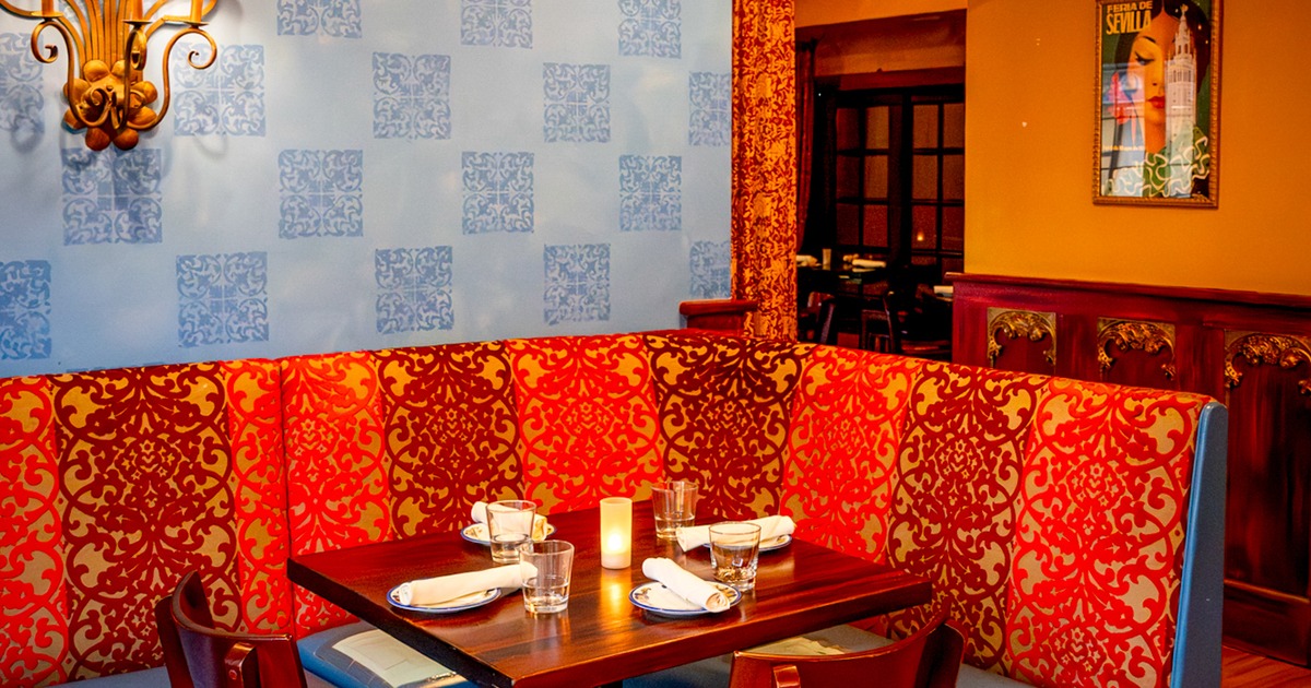 Diner area, booth
