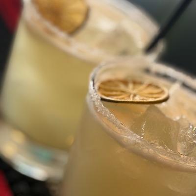 Classic Margaritas on the rocks with fresh squeezed lime juice and 100% pure agave nectar.