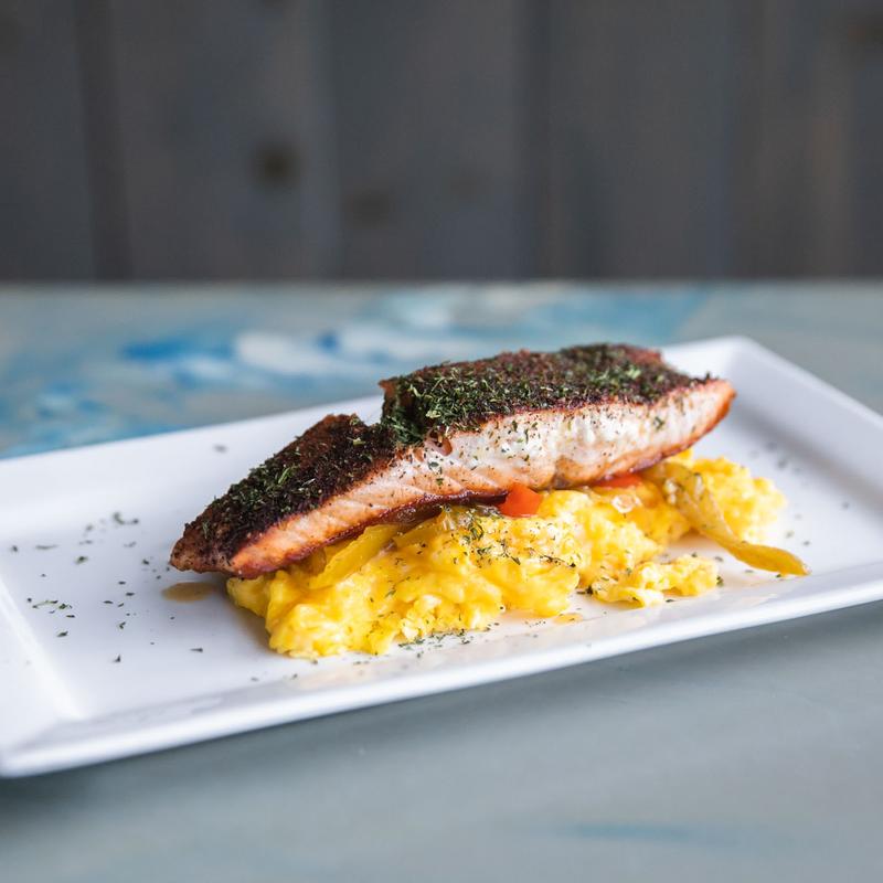 Blackened Salmon & Eggs photo