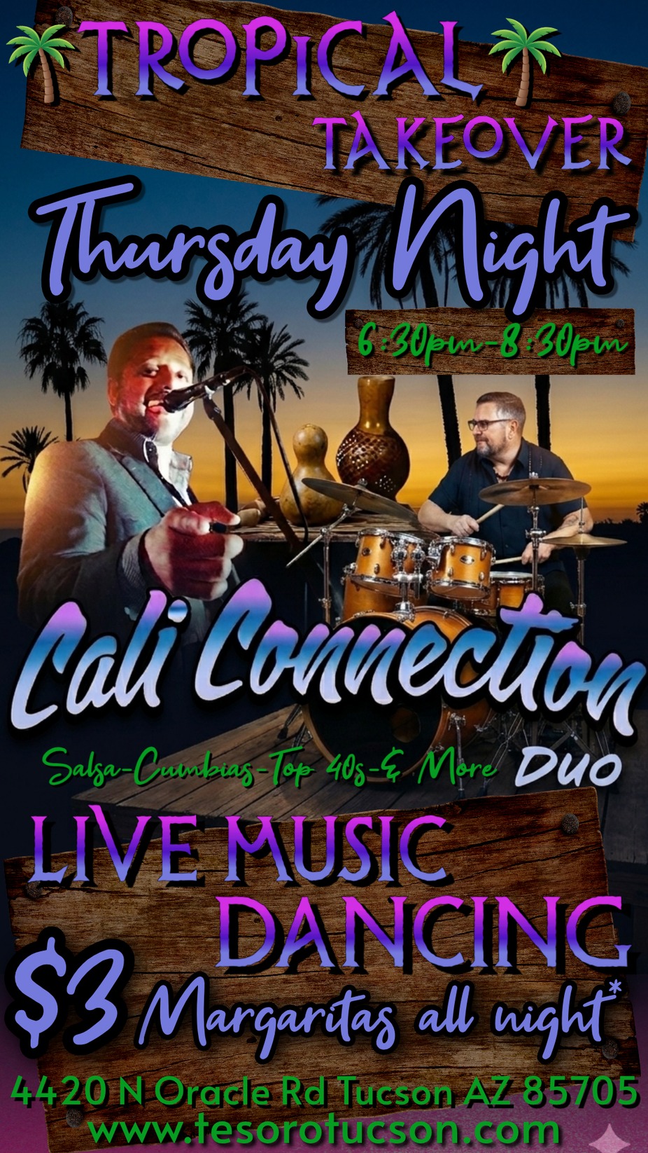 Tropical Takeover LIVE w/ Cali Connection Duo event photo