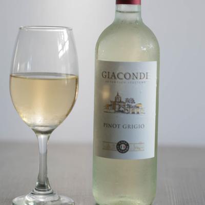 Glass and bottle of white wine