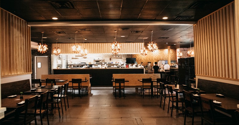 Decorated interior, bar area