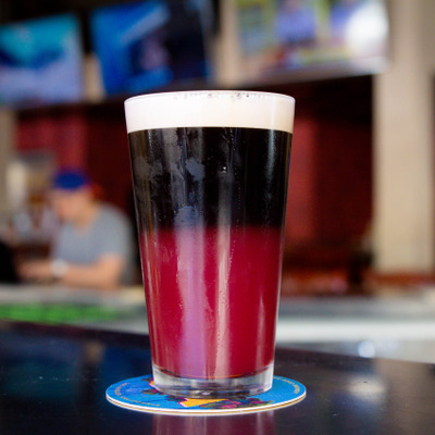 Black and red cocktail photo.