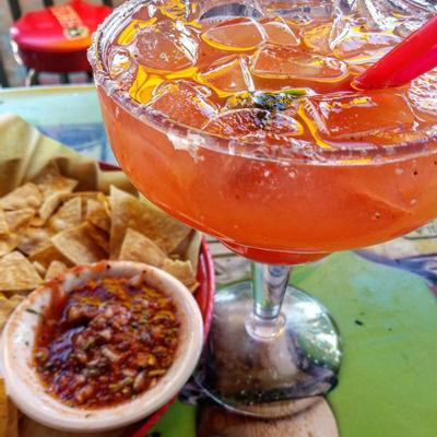 A cocktail glass , served