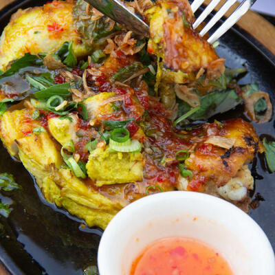 Various vegetables dish closeup