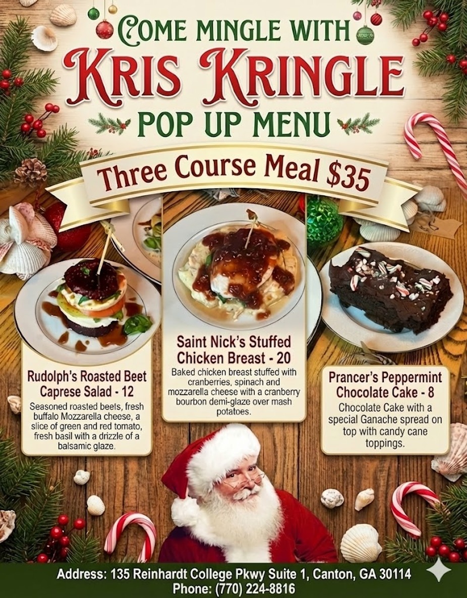 Come mingle with Kris Kringle Menu event photo