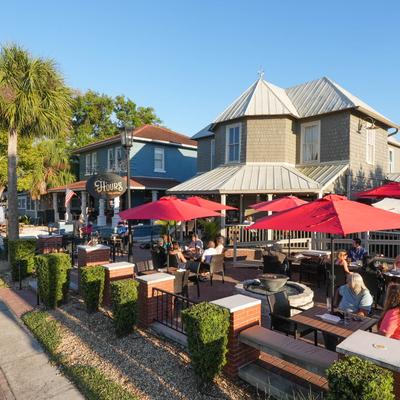 The outdoor patio.